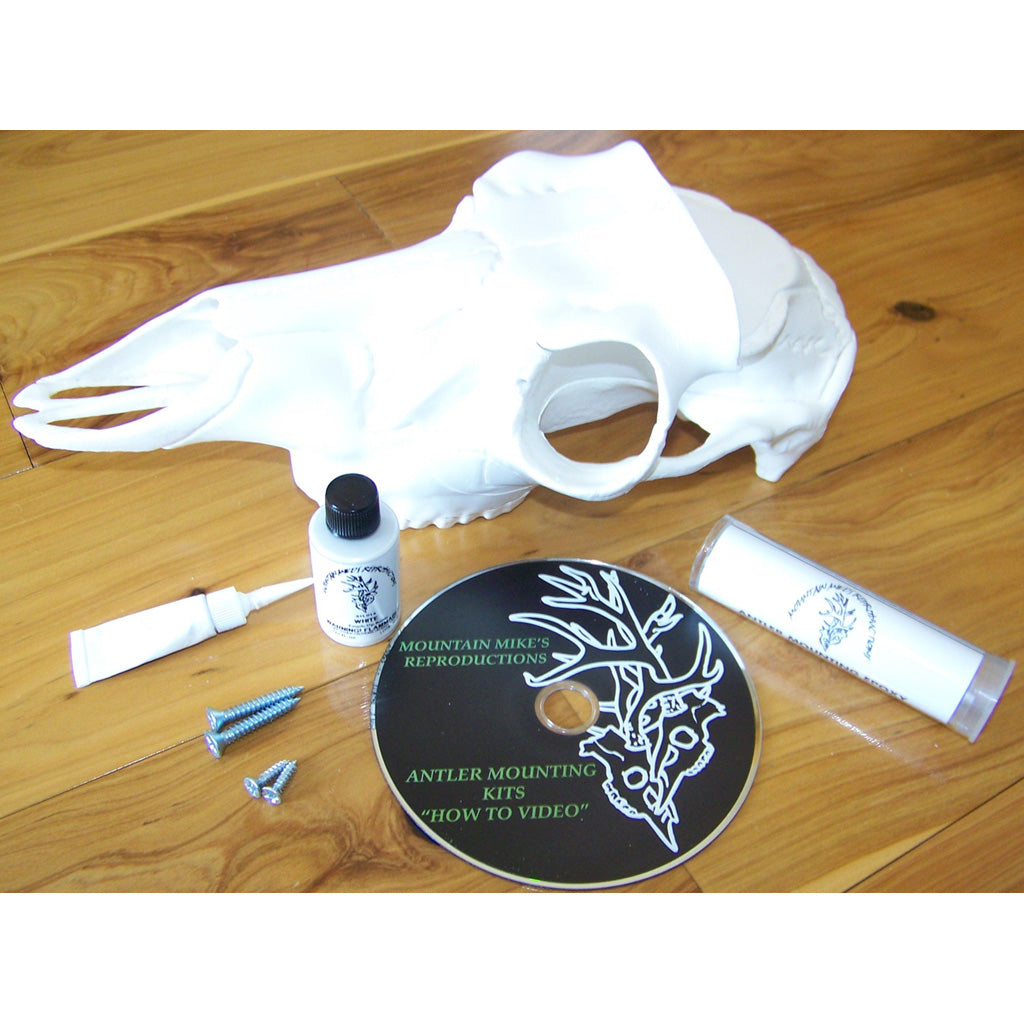 Mountain Mike's Record Keeper Deer Skull Plate Antler Mounting Kit with Hardware