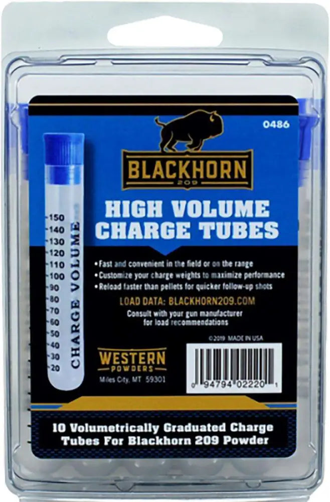 Hodgdon Blackhorn 209 Muzzleloader Charge Tubes 150gr 10-Pack No Powder