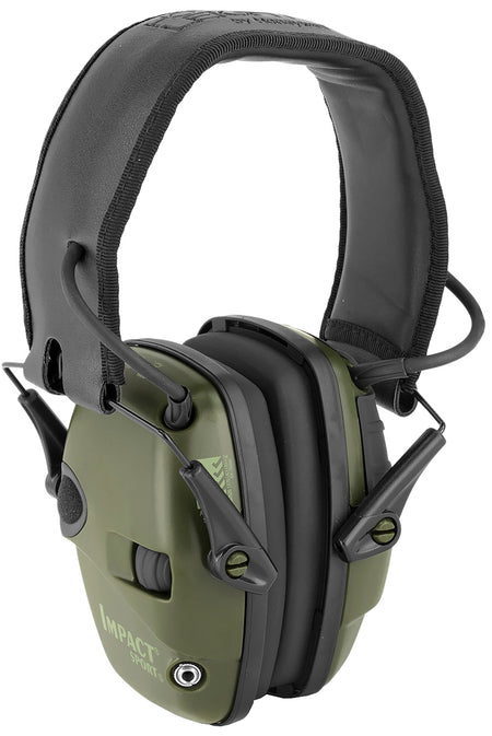 Howard Leight R01526 Impact Sport 22 dB Electronic Muffs Over the Head Green/Black