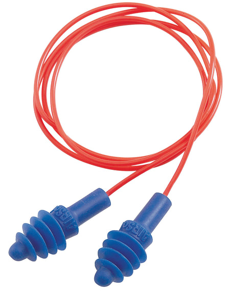 Howard Leight R01521 Corded Air Soft Foam Ear Plugs 27 dB Blue/Orange Adult 2-Pack