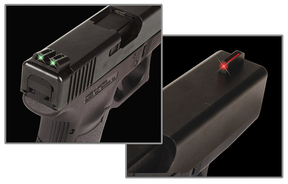 TruGlo TG131G1 Glock 17 19 Fiber-Optic Iron Sight Set Red Front Sight Green Rear Sight