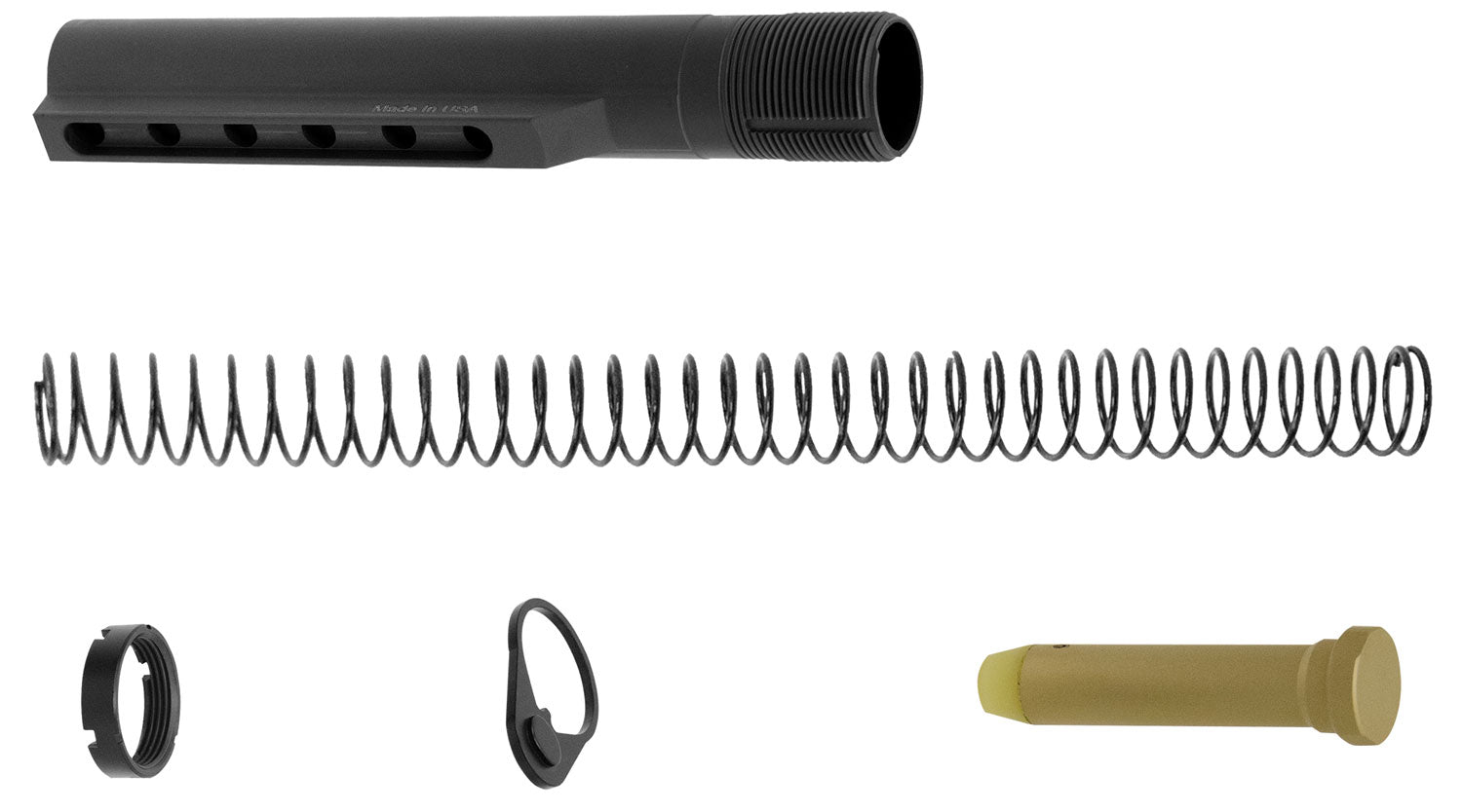 UTG Pro AR-15 6-Position Mil-Spec Carbine Buffer Tube Extension Kit Black Anodized