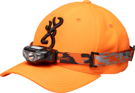 Browning Blaze Orange Headlamp Cap Combo 100 Lumen Integrated Light