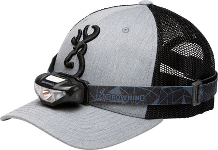 Browning Gray Black Headlamp Cap Combo 100 Lumen Integrated Light