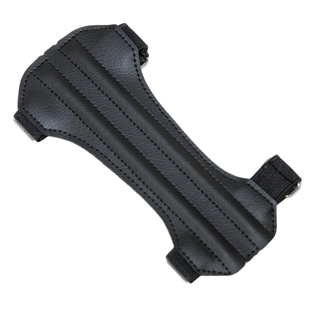 October Mountain Hunter Archery Arm Guard with 2 Hook and Loop Straps, Black