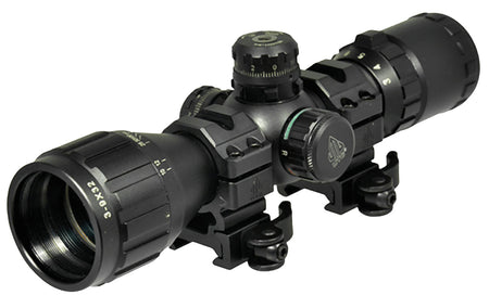 UTG SCP-M392AOLW BugBuster 3-9x 32mm 1-Inch Illuminated R/G Mil-Dot Rifle Scope w/Rings