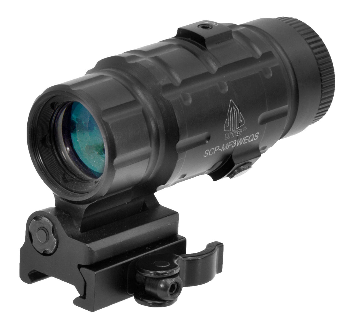 UTG 3x Flip-to-Side Magnifier with QD Mount, 37mm Black Anodized Finish
