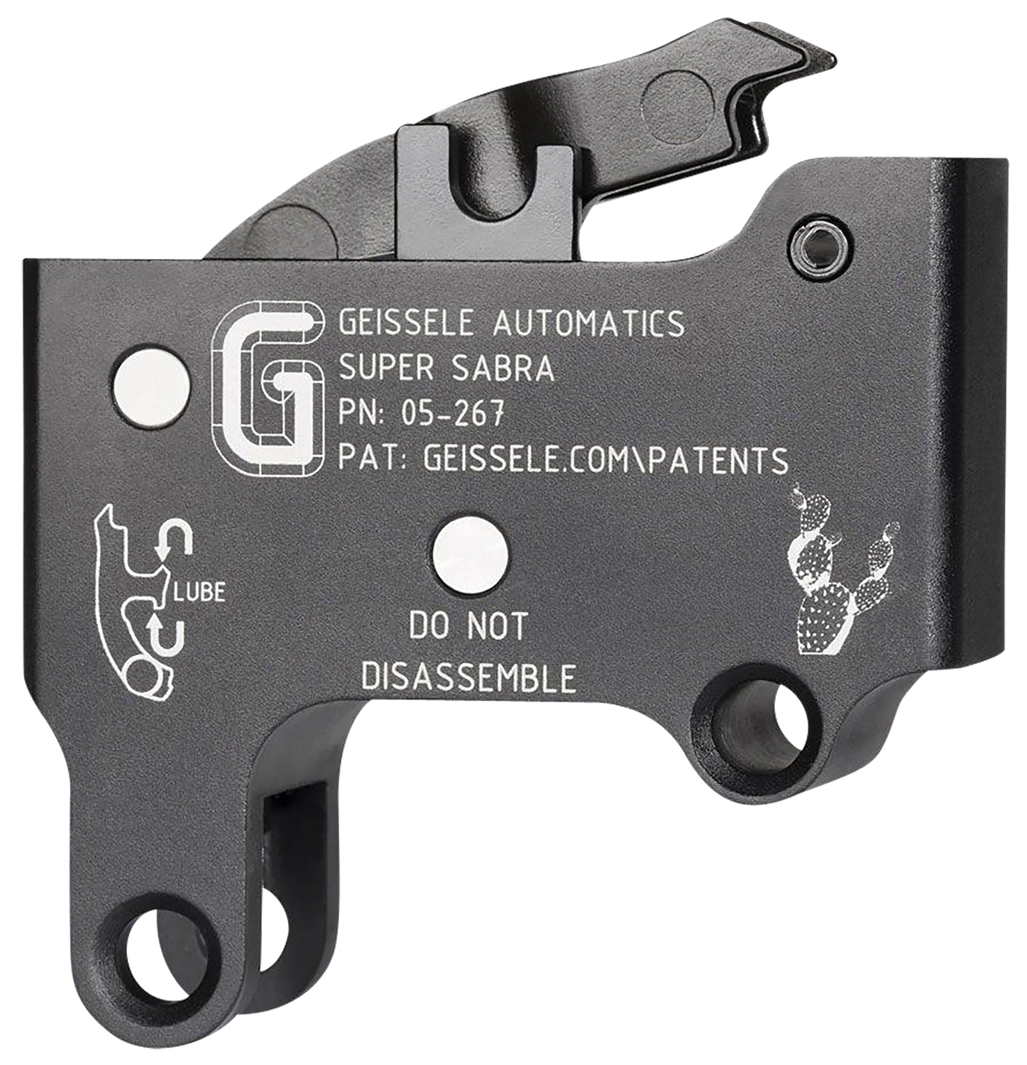 Geissele Super Sabra Two-Stage Curved Trigger Pack Black Oxide Finish for IWI Tavor & X95 Rifles