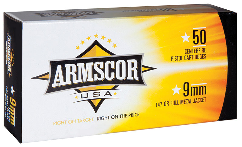 Armscor FAC95 Pistol 9mm Luger 147 gr Full Metal Jacket (FMJ)