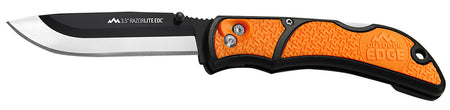 Outdoor Edge RazorLite RLB30C 3.50" Folding Drop Point Plain 420J2 SS Blade Orange Polymer Handle