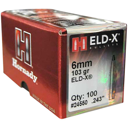 Hornady ELD-X 6mm .243 103gr Extremely Low Drag Expanding Bullets 100/Box