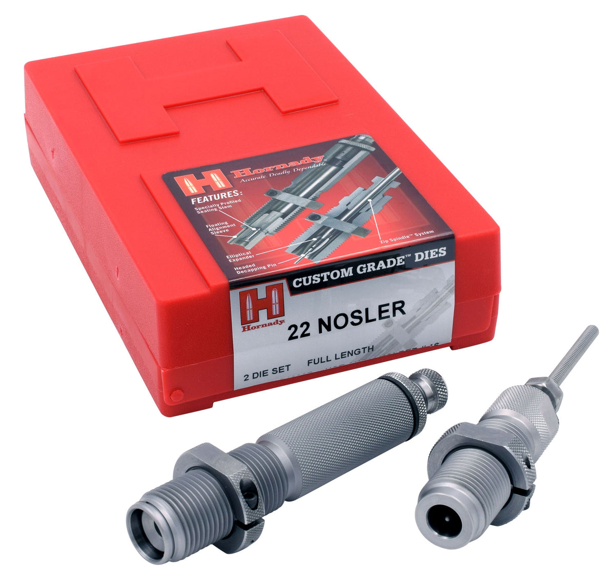 Hornady Two-Die Full Length Reloading Set 22 Nosler