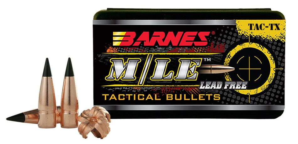 Barnes TAC-TX M/LE 300 Blackout 120gr Flat Base Rifle Bullets 50/Box