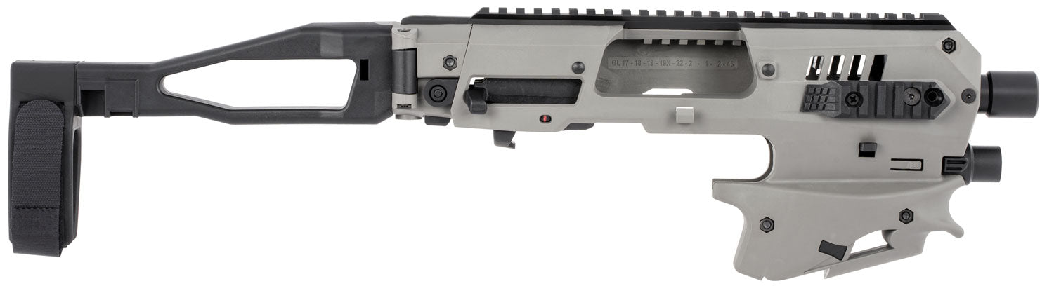 CAA Micro Conversion Kit Tungsten Gray Long Stabilizer for Glock 17/19/22/23/31/32/G45