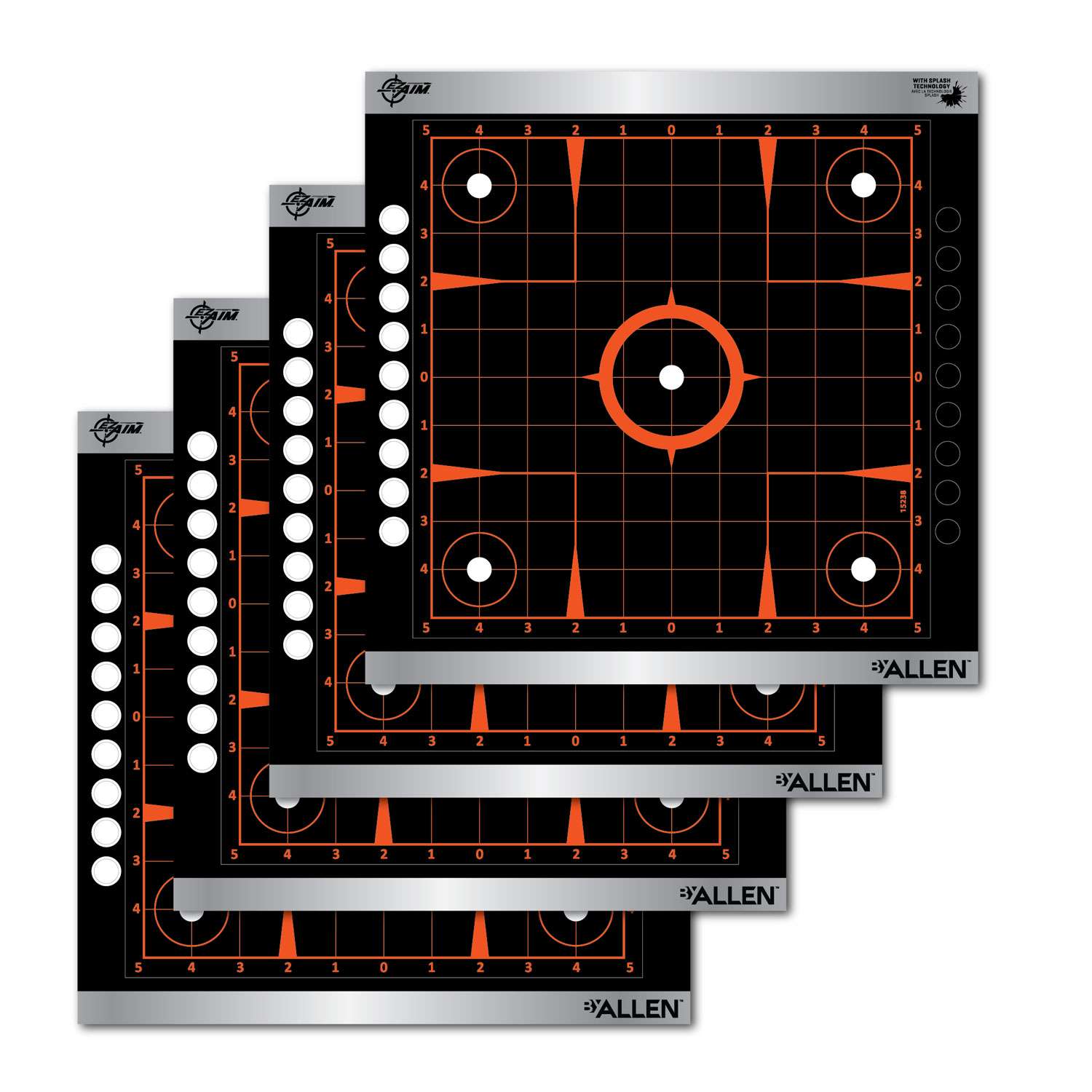Allen EZ Aim 12x12 Sight-In Grid Target Sheets - 4 Count