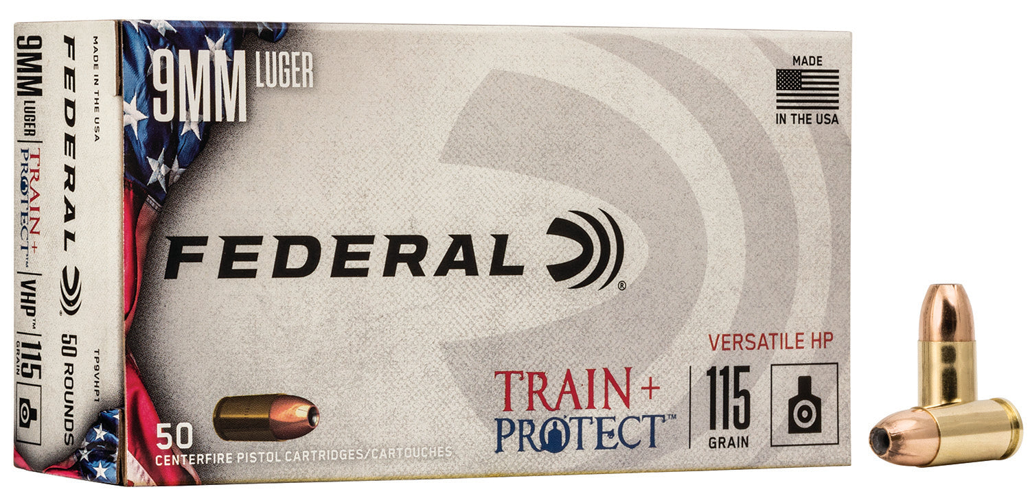 Federal Train & Protect Versatile Hollow Point 115 Grain 9mm Luger/Parabellum 1180 fps
