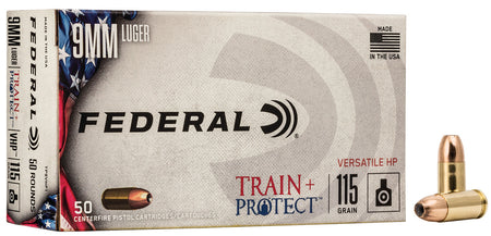 Federal Train & Protect Versatile Hollow Point 115 Grain 9mm Luger/Parabellum 1180 fps