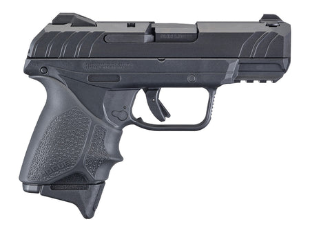 Ruger 3829 Security-9 Compact 9mm Luger 3.42" Barrel 10+1, Black Nylon Grip Frame With Picatinny Acc. Rail, Black Oxide Steel Slide, Hogue Beavertail HandALL Grip Sleeve, Manual Safety