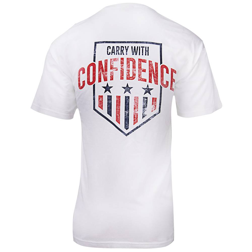 Glock Carry With Confidence Patriotic T-Shirt 2X Large Red White Blue