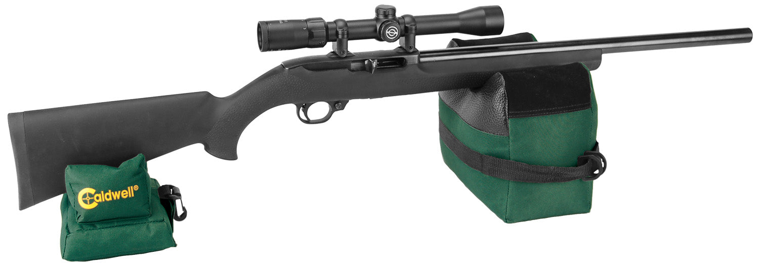 Caldwell DeadShot Shooter's Bag Set Empty Dark Green Polyester 8 lbs Front and Rear 248885