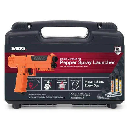 SABRE 68 Cal Pepper Ball Pistol Kit w/7rd Mag Red Pepper Inert CO2 Hard Case