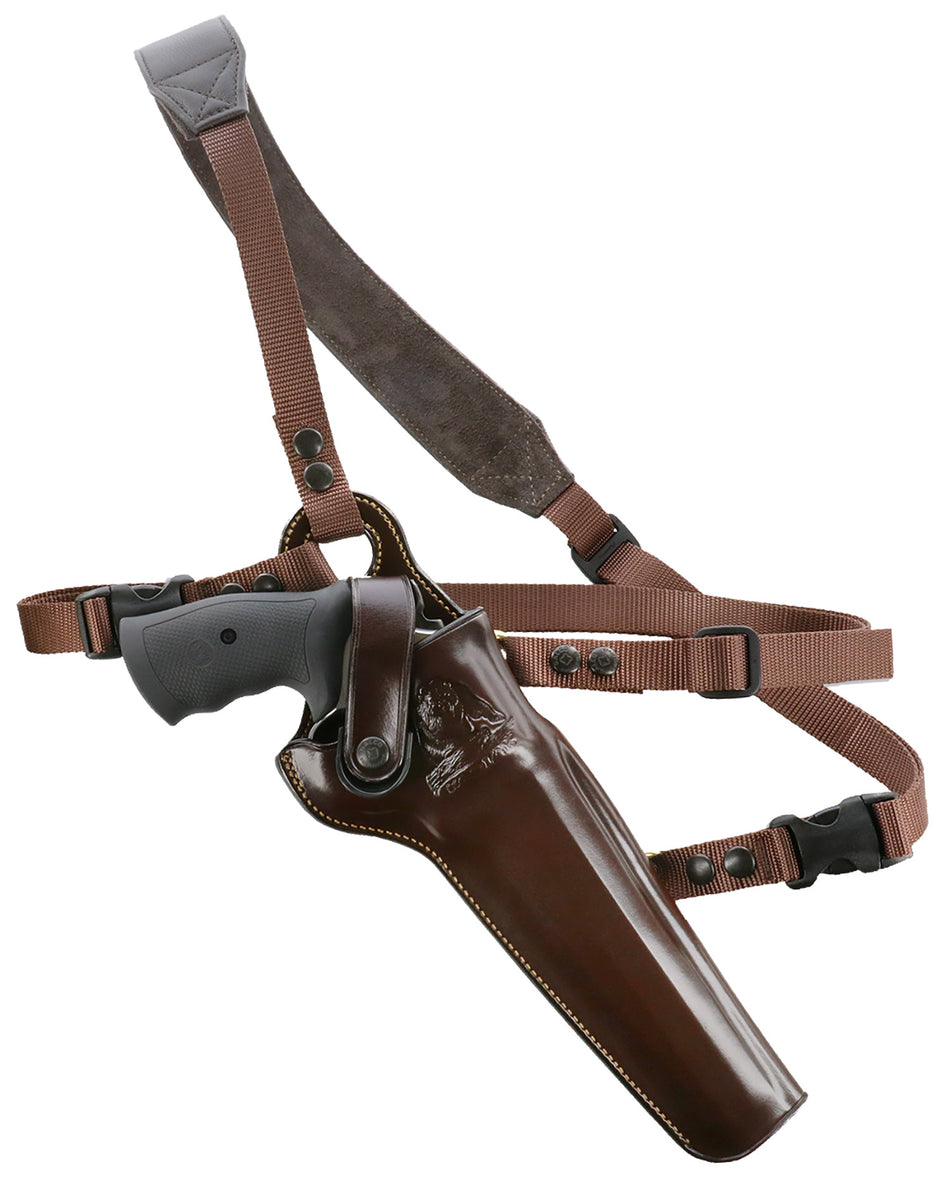 Galco Kodiak KK172H Havana Brown Leather Chest Holster with Shoulder & Torso Strap, Fits 8.375" Raging Bull & S&W 460/500, Right Hand