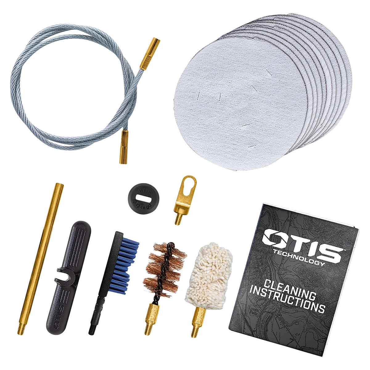 Otis Patriot 12/10 Gauge Shotgun Cleaning Kit with Bronze Bore Brush Yellow Case