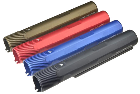 Strike Industries 7-Position Advanced Buffer Tube AR-15 AR-10 Red Anodized Aluminum