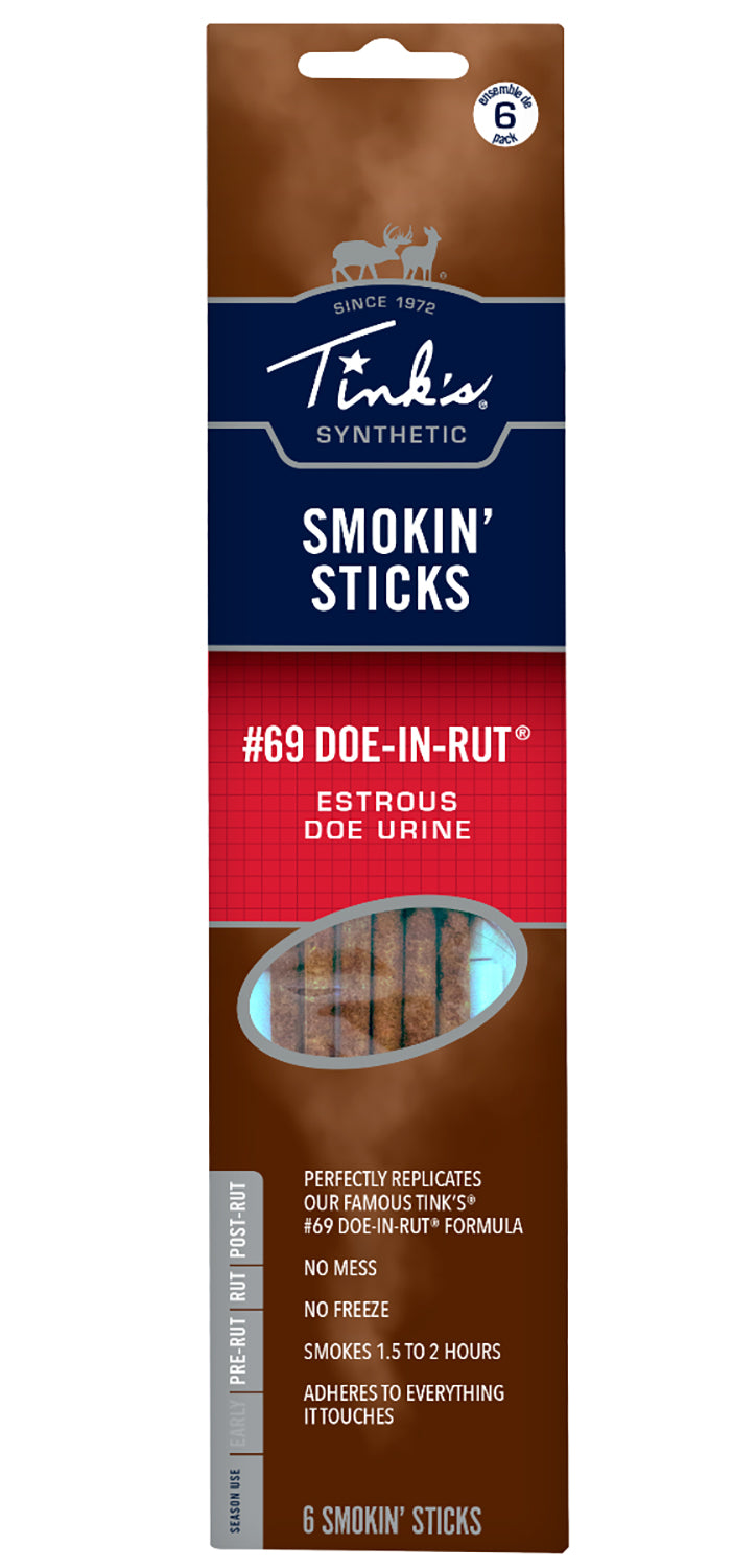 Tinks Smokin Stick Doe In Estrus Deer Scent 6-Pack