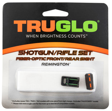 TruGlo TG110W Remington Iron Sight Set Fiber-Optic Red Front Sight Green Rear Sight