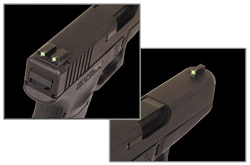 TruGlo TG231G2 Green Tritium Post Front Dovetail Rear Night Sights Glock 20 21 31 32 37 Non-MOS
