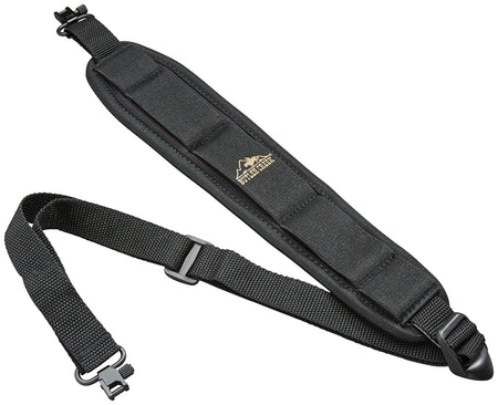 Butler Creek Comfort Stretch Padded Rifle Sling Black Neoprene Non-Slip Grippers QD Swivel