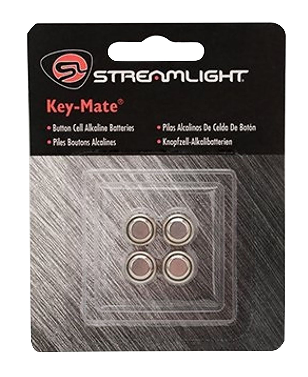 Streamlight Key-Mate LR44 Alkaline Button Cells 1.5V 150mAh 4-Pack for Keychain LED Lights