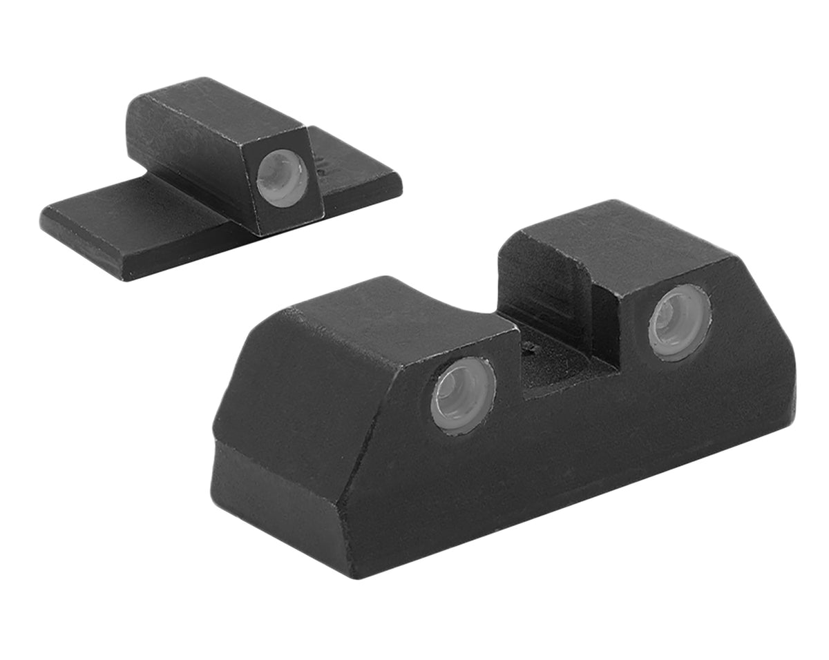 Meprolight Tru-Dot Front & Rear Night Sight Green Tritium White Outline for KAHR Arms Post-2004 Models