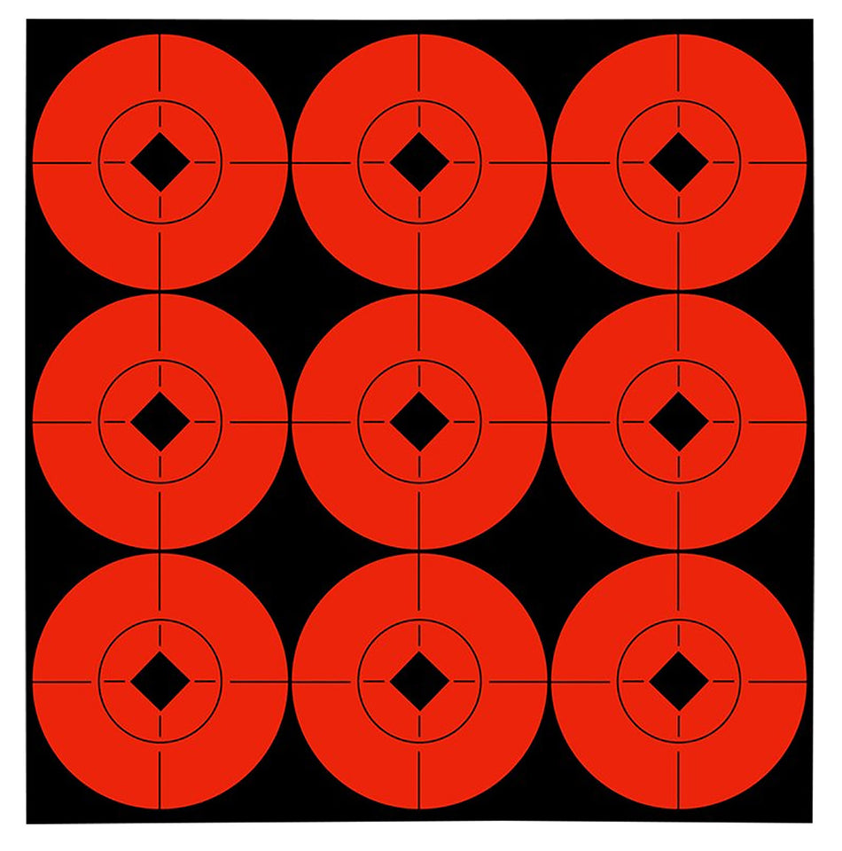 Birchwood Casey Target Spots 33902 Self-Adhesive Paper Target Black/Orange 2" Bullseye 90-Pack