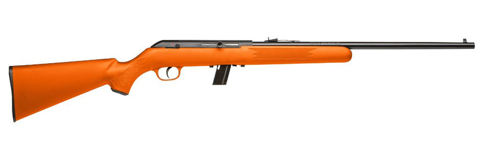 Savage Arms 40220 64 F Full Size 22 LR 10+1 21" Matte Black Carbon Steel Barrel, Matte Black Grooved Carbon Steel Receiver, Orange Fixed Synthetic Stock, Right Hand