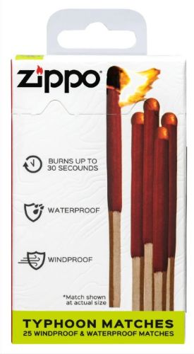 Zippo Typhoon Windproof & Waterproof Match Set of 25