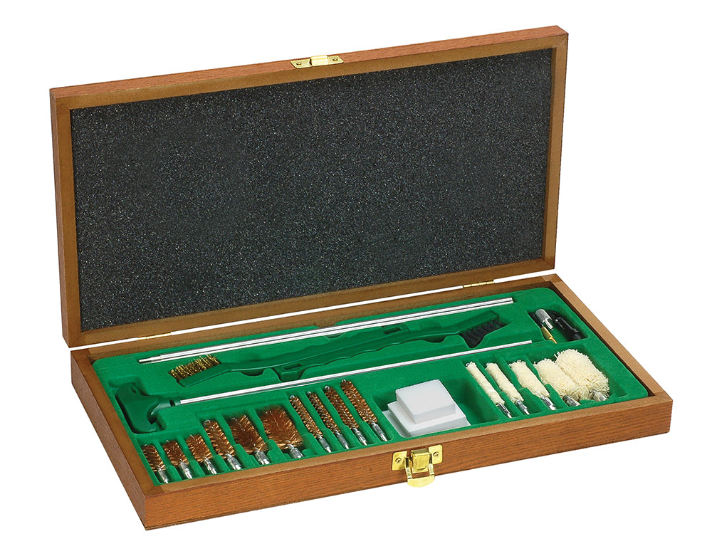 Remington Sportsman Cleaning Kit 27 Pieces Multi-Caliber/Gauge with Embossed Wood Case