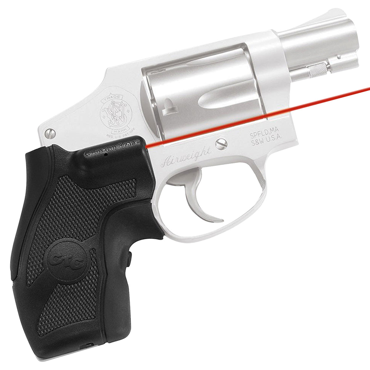Crimson Trace 011680 S&W J-Frame Round Butt Lasergrips with Red Laser Sight, Black Polymer