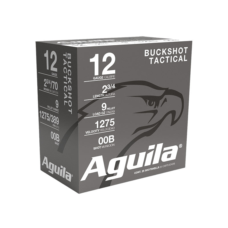 Aguila Tactical High Velocity 9 pellets Shotgun Ammo 12 Gauge 2.75 in 1-1/8 oz 00 Buck