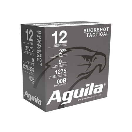 Aguila Tactical High Velocity 9 pellets Shotgun Ammo 12 Gauge 2.75 in 1-1/8 oz 00 Buck
