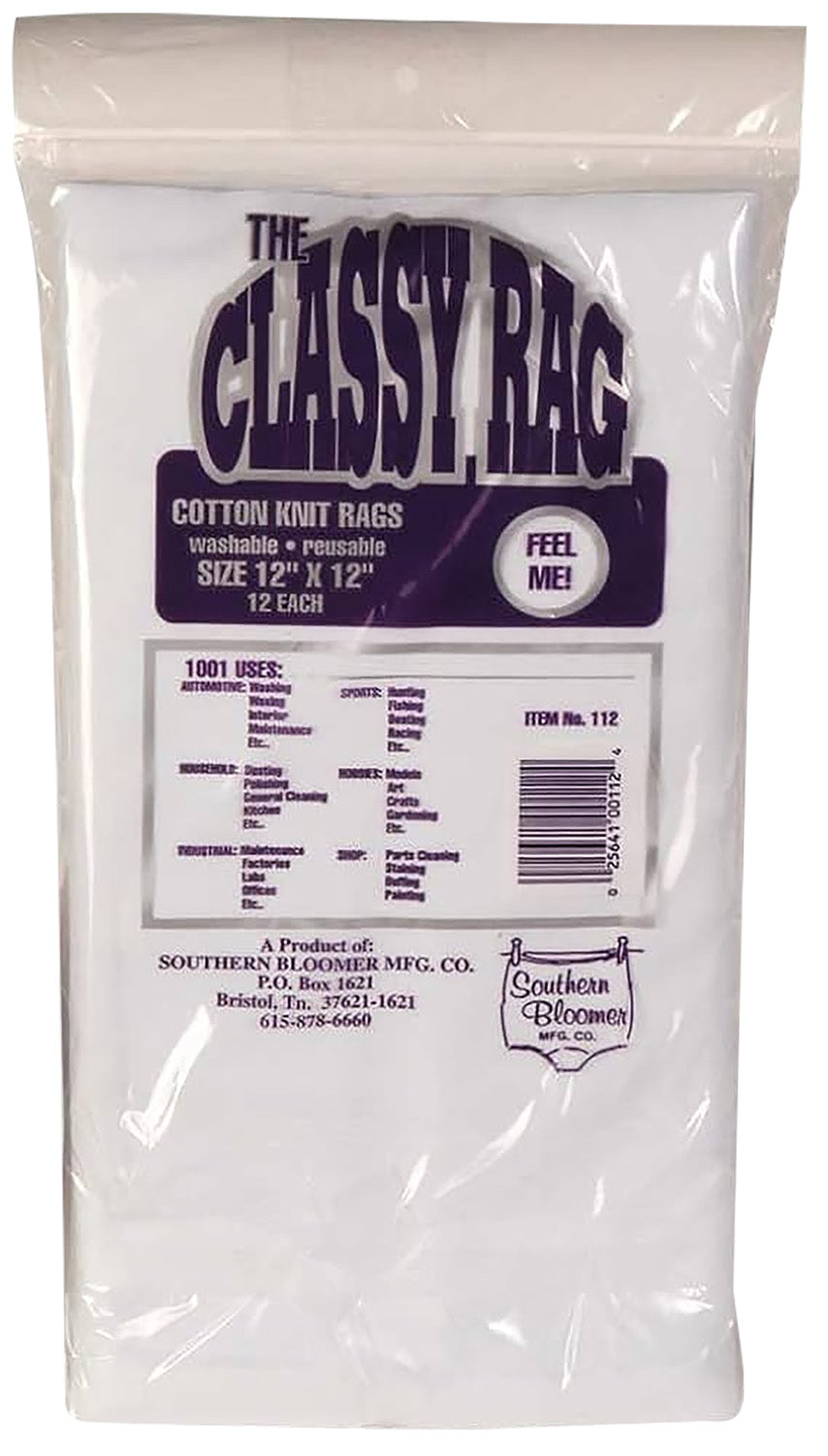 Southern Bloomer 112 Large Format Cotton Knit Firearm Cleaning Patches 12 Per Bag