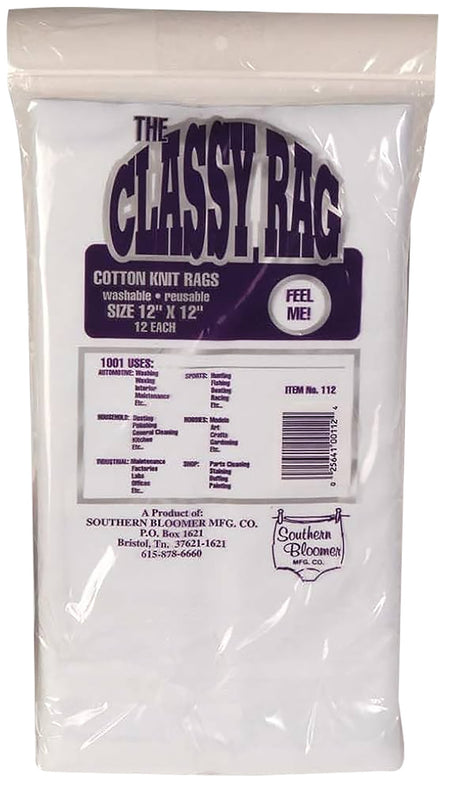 Southern Bloomer 112 Large Format Cotton Knit Firearm Cleaning Patches 12 Per Bag