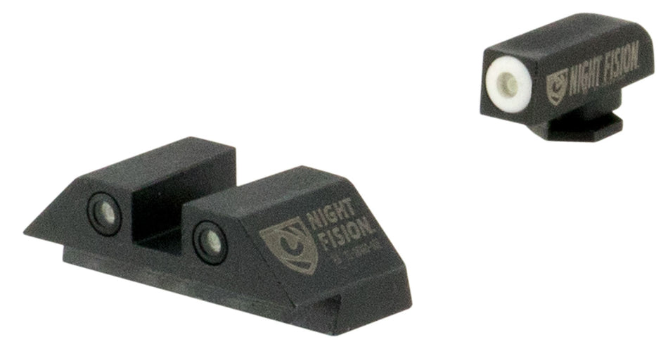 Night Fision Glock Night Sight Set GLK001003WGW – Green/White Outline Front & Green/White Outline Rear