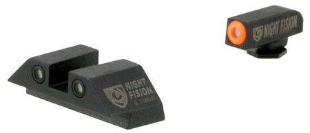 Night Fision GLK001003OGW Glock Night Sights - Green Tritium Orange Front / White Outline Rear