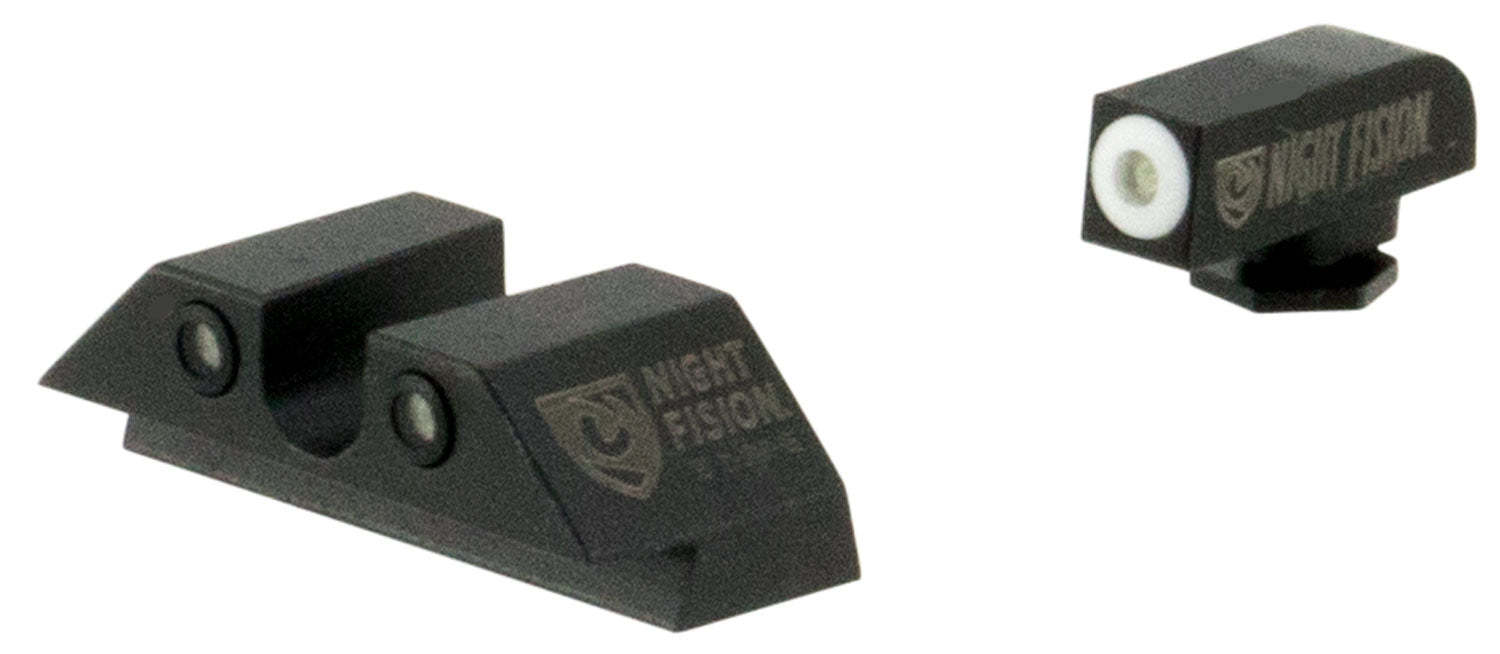 Night Fision GLK001007WGZ Glock Night Sights - Green Tritium White Front / Black Outline Rear