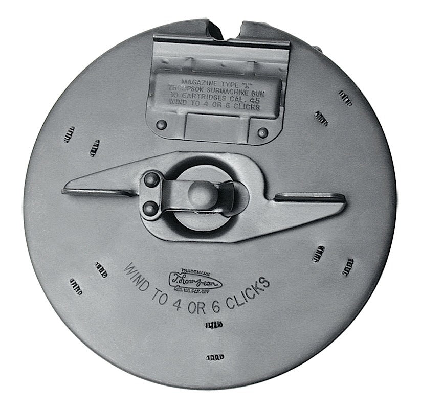 Thompson Tommy Gun 10-Round Drum .45 ACP Blued Steel Magazine