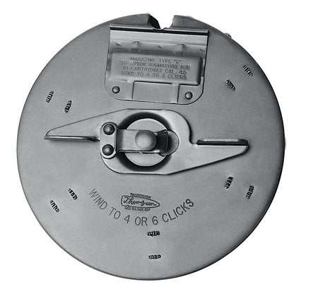 Thompson Tommy Gun 10-Round Drum .45 ACP Blued Steel Magazine
