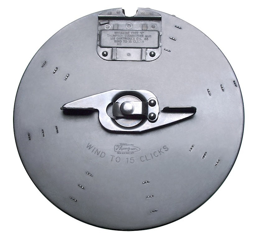 Thompson Tommy Gun 100-Round Drum .45 ACP Blued Steel Magazine