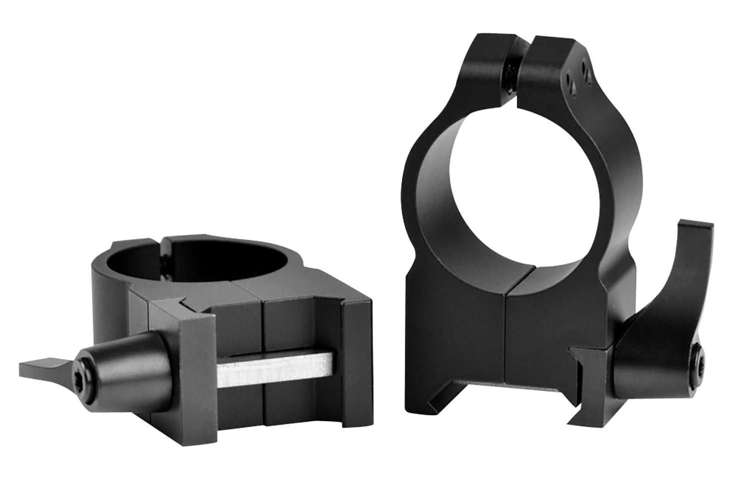Warne 202LM 1" Maxima Vertical Scope Rings High Quick Detach Matte Black 0 MOA